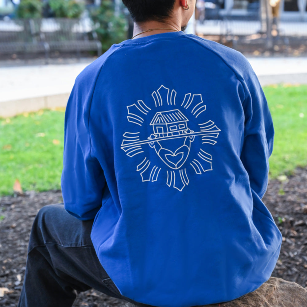 Resilient Housing Program - Collab Blue Crewneck